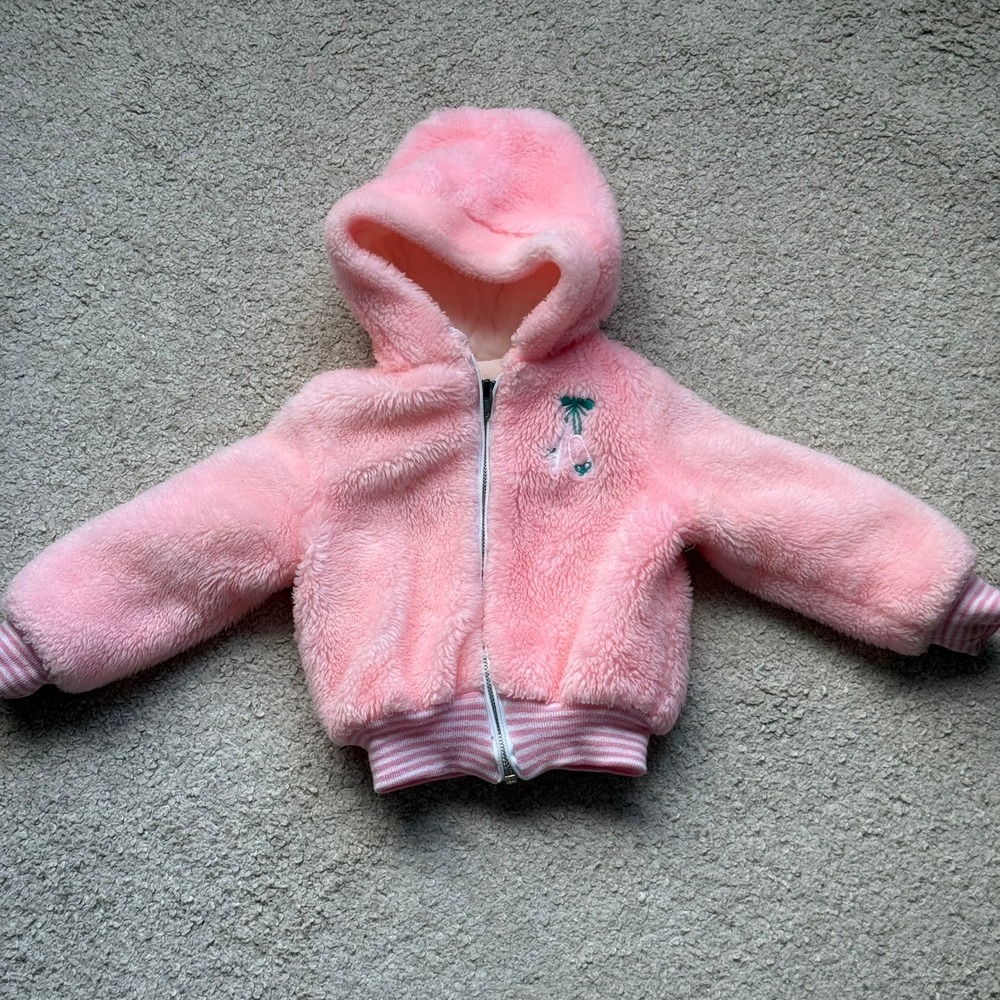 70s VTG Petite Fleur Sears Pink Faux Fur Hooded Jacket Ballet Slippers Canada